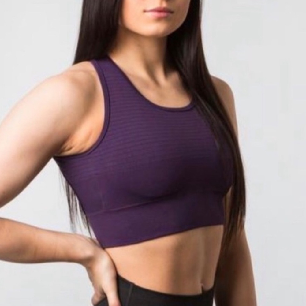 Alphalete Purple‎ Vault Sports Bra Criss Cross Back Size Small